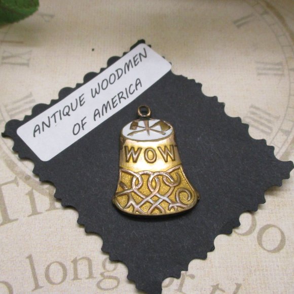ANTIQUE Woodmen of The World Watch Fob ~Signed 1909 WOODMEN Decorated Watch Fob - Picture 7 of 12